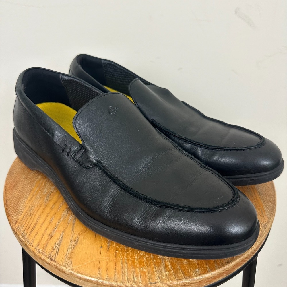 Amberjack The Loafer Mens Size 11 M Dress Shoes Black Leather Slip On Shoes
